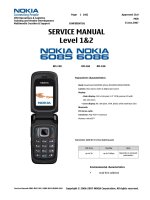Chi tiết cấu tạo và bản vẽ chi tiết  Nokia 6085