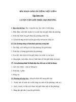 Giáo án Tiếng Việt 4 tuần 20 bài: Tập làm văn  Luyện tập giới thiệu địa phương