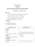 Giáo án Tiếng Việt 4 tuần 21 bài: Chính tả Nhớ  Viết Chuyện cổ tích về loài người. Phân biệt r, d, gi; dấu hỏi, dấu ngã