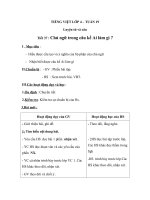 Giáo án Tiếng Việt 4 tuần 19 bài: Luyện từ và câu  Chủ ngữ trong câu kể Ai làm gì?