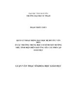 Quản lý hoạt động dạy học hệ bổ túc văn hóa ở các trường trung học cơ sở huyện mường nhé, tỉnh điên biên đáp ứng yêu cầu phổ cập giáo dục 