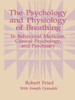 Robert fried   the psychology and physiology of breathing in behavioral medicine, clinical psychology, and psychiatry (the springer series in behavioral psychophysiology and medicine) 