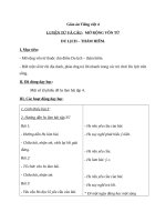 Giáo án Tiếng Việt 4 tuần 29 bài: Luyện từ và câu  Mở rộng vốn từ : Du lịch  Thám hiểm