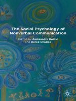 The social psychology of nonverbal communication by aleksandra kostić and derek chadee 
