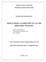 Sinh tự động ca kiểm thử từ các mô hình thực thi được 