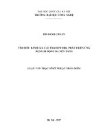 Tìm hiểu đánh giá các framework phát triển ứng dụng di động đa nền tảng 