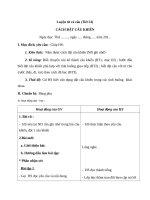 Giáo án Tiếng Việt 4 tuần 27 bài: Luyện từ và câu  Cách đặt câu khiến