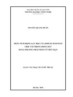 Luận văn thạc sĩ cơ học kỹ thuật phân tích động lực học của khung dầm FGM chịu tải trọng động đất bằng phương pháp phần tử hữu hạn 