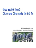 BÀI GIẢNG KHOA HỌC DỮ LIỆU VÀ CÁCH MẠNG CÔNG NGHIỆP LẦN THỨ TƯ