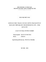 Đánh giá thực trạng cấp giấy chứng nhận quyền sử dụng đất trên địa bàn thành phố hưng yên   tỉnh hưng yên