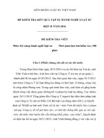 Đề Và Đáp Án Mẫu Bài Kiểm Tra Kết Quả Tập Sự Hành Nghề Luật Sư Đợt 2 Năm 2016