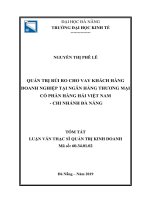 Quản trị rủi ro cho vay khách hàng doanh nghiệp tại ngân hàng TMCP hàng hải việt nam   chi