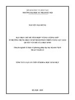 Dạy học chủ đề tích hợp năng lượng gió ở trường trung học cơ sở nhằm phát triển năng lực giải quyết vấn đề của học sinh tt 