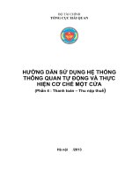 HƯỚNG DẪN SỬ DỤNG HỆ THỐNGTHÔNG QUAN TỰ ĐỘNG VÀ THỰCHIỆN CƠ CHẾ MỘT CỬA(Phần 4 : Thanh toán – Thu nộp thuế)