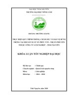 Thực hiện quy trình, chăm sóc và bảo vệ rừng trồng tại đội sản xuất xã Phúc Tân – thị xã Phổ Yên thuộc công ty Lâm Nghiệp  Thái Nguyên (Khóa luận tốt nghiệp)