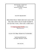 Biện pháp phát triển đội ngũ giáo viên tiểu học theo chuẩn nghề nghiệp ở huyện phú vang, tỉnh thừa thiên huế (tt) 