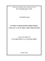 XỬ PHẠT VI PHẠM HÀNH CHÍNH TRONG LĨNH VỰC Y TẾ TỪ THỰC TIỄN TỈNH YÊN BÁI