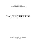 PHẪU THUẬT THẦN KINH - GIÁO TRÌNH GIẢNG DẠY ĐẠI HỌC