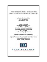 A DOZEN (OR SO) OIL AND GAS ISSUES AND OTHER TIDBITS OF INTEREST TO THE REAL ESTATE LAWYER