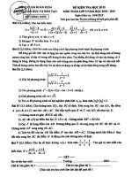 Đề kiểm tra HK2 Toán 9 năm 2018 – 2019 phòng GDĐT Hoàn Kiếm – Hà Nội