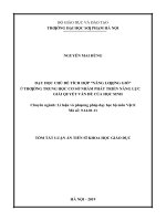 Dạy học chủ đề tích hợp năng lượng gió ở trường trung học cơ sở nhằm phát triển năng lực giải quyết vấn đề của học sinh tt 