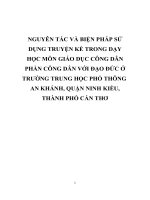NGUYÊN tắc và BIỆN PHÁP sử DỤNG TRUYỆN kể TRONG dạy học môn GIÁO dục CÔNG dân PHẦN CÔNG dân với đạo đức ở TRƯỜNG TRUNG học PHỔ THÔNG 