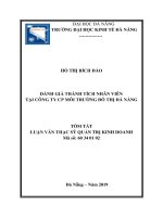 Đánh giá thành tích của nhân viên tại công ty cổ phần môi trường đô thị đà nẵng (tt) 