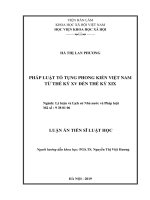 Pháp luật tố tụng phong kiến Việt Nam từ thế kỷ XV đến thế kỷ XIX