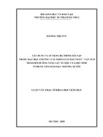 Luận văn xây dựng và sử dụng hệ thống bài tập trong dạy học chương các định luật bảo toàn”  vật lí 10 nhằm bồi dưỡng năng lực tự học của học sinh ở trung tâm giáo dục thường xuyên 