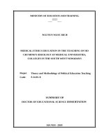 Giáo dục y đức trong dạy học môn tư tưởng hồ chí minh ở các trường đại học, cao đẳng y miền tây nam bộ hiện nay tt (2) 