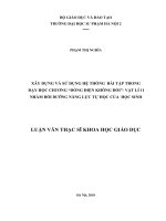 Xây dựng và sử dụng hệ thống bài tập trong dạy học chương “ dòng điện không đổi” vật lí 11 nhằm bồi dưỡng năng lực tự học của học sinh 