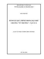 Luận văn đánh giá quá trình trong dạy học chương từ trường   vật lí 11 