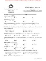Bộ đề kiểm tra giữa học kì II môn toán lớp 11 có đáp án