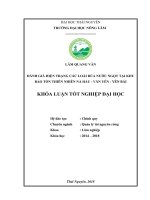 Đánh giá hiện trạng các loài Rùa nước ngọt tại khu bảo tồn thiên nhiên Nà Hẩu  Văn Yên  Yên Bái (Khóa luận tốt nghiệp)