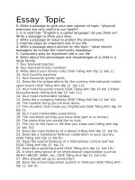 Essay topic for gifted students ( Advanced)