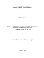 Quản lý hoạt động tập thể của sinh viên nội trú ở trường đại học nội vụ hà nội từ góc độ văn hóa tổ chức 