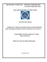 Nghiên cứu chế tạo lớp phủ polyme nanocompozit bảo vệ chống ăn mòn sử dụng nano oxit sắt từ fe3o4 tt 