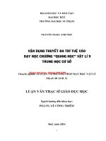 Vận dụng thuyết đa trí tuệ vào dạy học chương “quang học” vật lí 9 THCS (tt) 