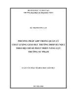 Phương pháp AHP trong quản lý chất lượng giáo dục trường ĐHSP Hà Nội 2 theo bộ chỉ số phát triển năng lực trường sư phạm