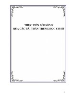 TRẢI NGHIỆM SÁNG TẠO: THỰC TIỄN đời SỐNG QUA các bài TOÁN TRUNG học cơ sở