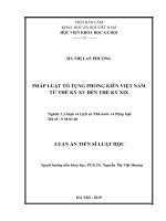 Pháp luật tố tụng phong kiến việt nam từ thế kỷ XV đến thế kỷ XIX
