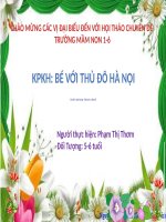Giao án điện tửTrò chuyện về thủ đô Hà Nội   lớp mẫu giáo 56 tuổi