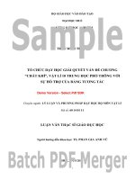 Tổ chức hoạt động dạy học giải quyết vấn đề chương “chất khí”, vật lí 10 trung học phổ thông với sự hỗ trợ của bảng tương tác  (tt) 