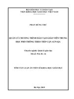 Quản lí chương trình đào tạo giáo viên trung học phổ thông theo tiếp cận AUN QA tt 
