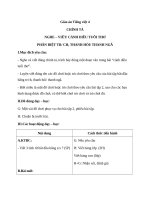 Giáo án Tiếng Việt 4 tuần 15 bài: Chính tả  Nghe viết: Cánh diều tuổi thơ, phân biệt tr, ch