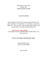 Phát triển đa trí tuệ cho học sinh trong dạy học chương “từ trường” và chương “cảm ứng điện từ” vật lý 11 trung học phổ thông với sự hỗ trợ của công nghệ thông tin  (tt) 