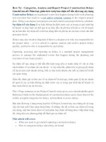 Phân loại, phân tích Sự chậm trễ trong quản lý dự án xây dựng