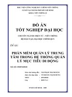 Đề tài: PHẦN MỀM QUẢN LÝ TRUNG TÂM TRONG HỆ THỐNG QUẢN LÝ MỤC TIÊU DI ĐỘNG