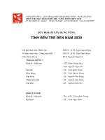 QUY HOẠCH XÂY DỰNG VÙNG TỈNH BẾN TRE ĐẾN NĂM 2030
