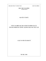 Luận án tiến sĩ kinh tế nâng cao hiệu quả quản trị tài chính tại các doanh nghiệp may thuộc tập đoàn dệt may việt nam 